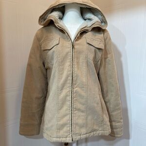Sonoma Life & Style Women's Tan Hooded Jacket Size M